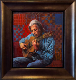#O73wo09_Framed painting of Carlos Lomas
