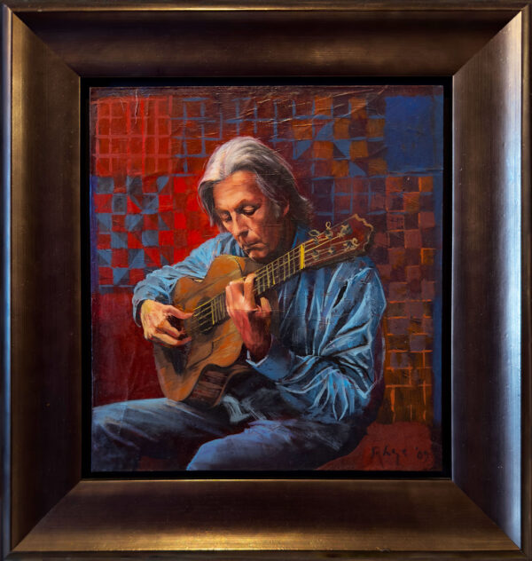 #O73wo09_Framed painting of Carlos Lomas